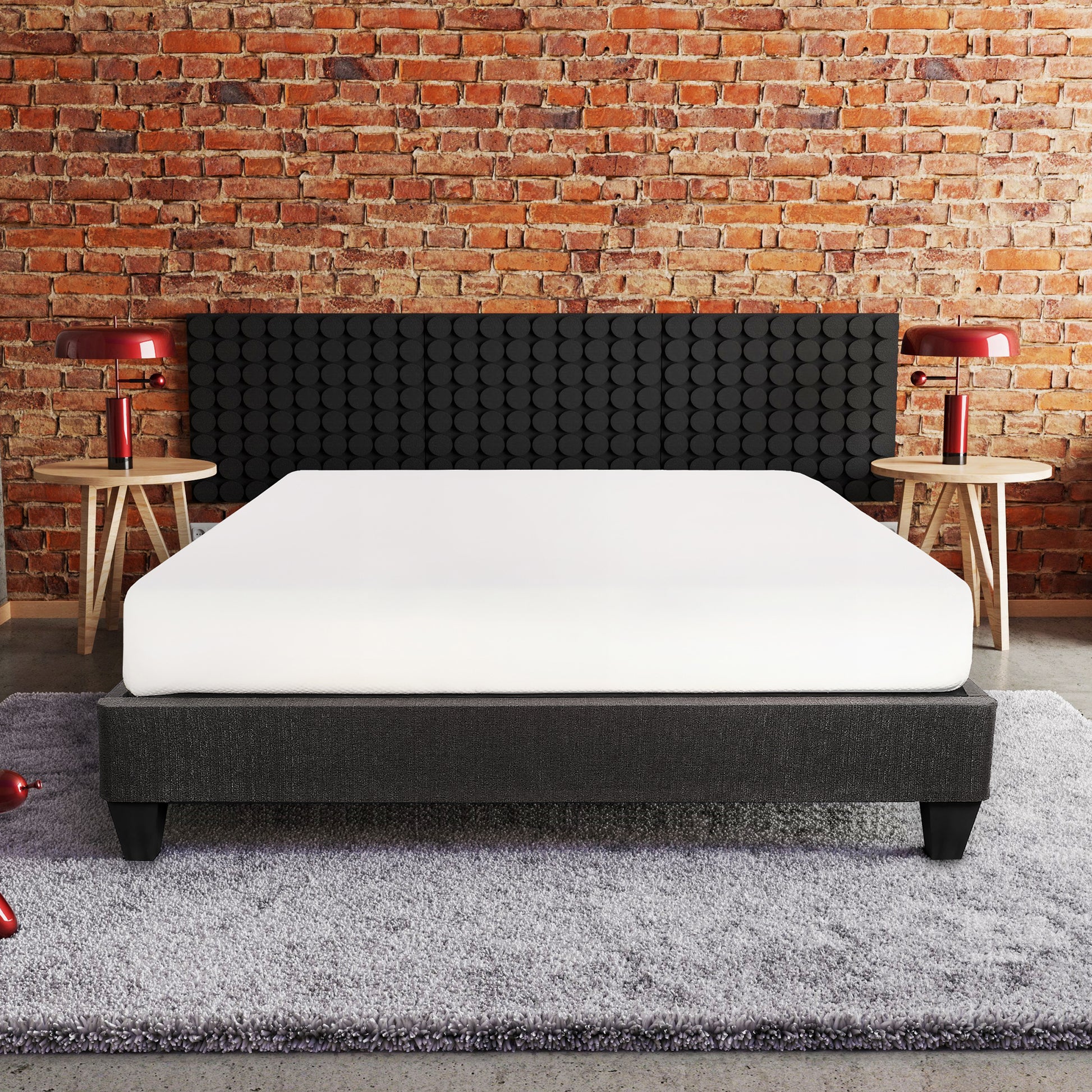 Modern Bedroom Furniture 14 In. Platform Mattress Foundation, Twin Xl Size Upholstered Bed Base, Dark Gray Box Spring Not Required Twin Xl Dark Gray Wood Bedroom Contemporary,Modern Bed Frame Polyester Polyester Plywood