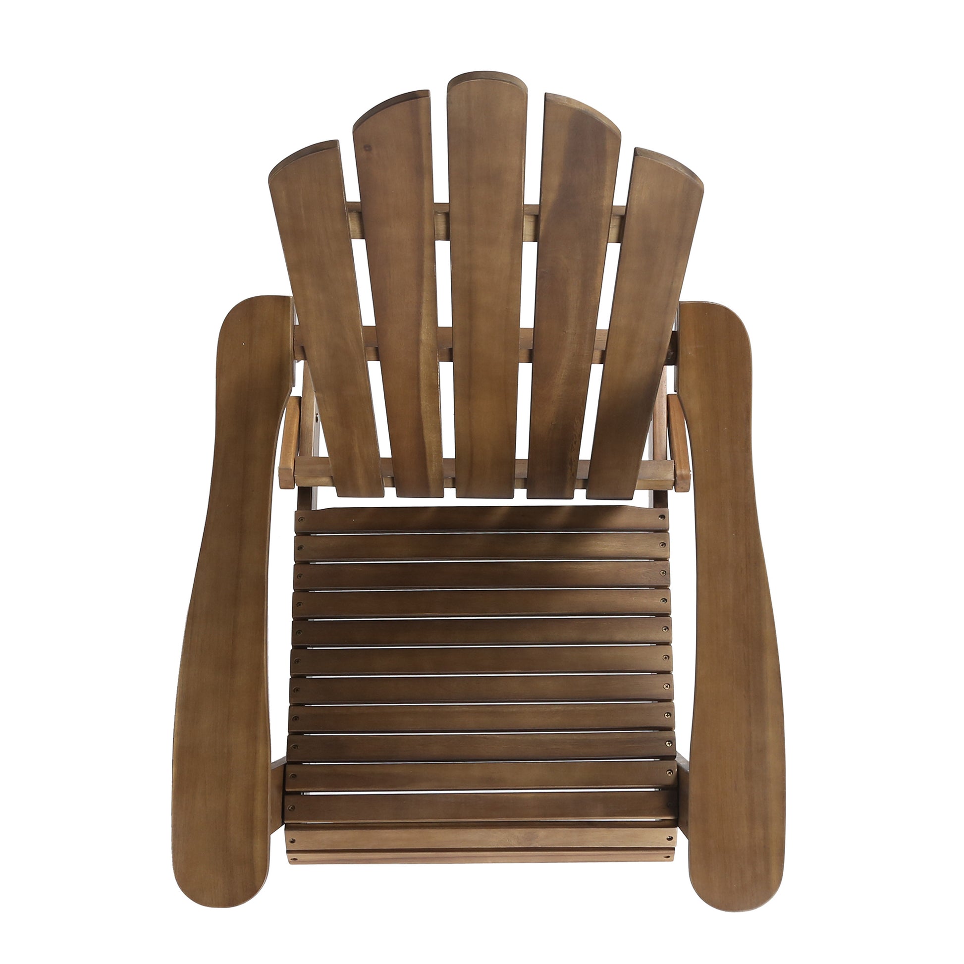 Hollywood Foldable Adirondack Chair Dark Brown Wood