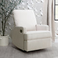 Tucker Swivel Recliner In Canvas Beige Fabric