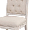 Beige And Antique Champagne Tufted Back Side Chairs Set Of 2 Champagne Dining Room Traditional Rubberwood Set Of 2 Wood Fabric