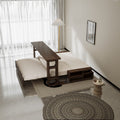 3 In 1 Convertible Sleeper Sofa Bed,Modern Velvet Loveseat Couch With Pull Out Bed,Small Beautiful Seat Futon Sofa Bed With Convertible Office Desk,Beige Beige Metal & Wood 2 Seat