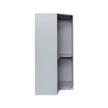 Polygon Corner Wardrobe, Gray Gray Particle Board