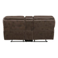 Plush Modern Living Room Sofa Set 2Pc Reclining Sofa And Loveseat Brown Microfiber Upholstery Solid Wood Frame Furniture Brown Microfiber Wood Primary Living Space Modern Plywood,Solid Wood 5 Seat
