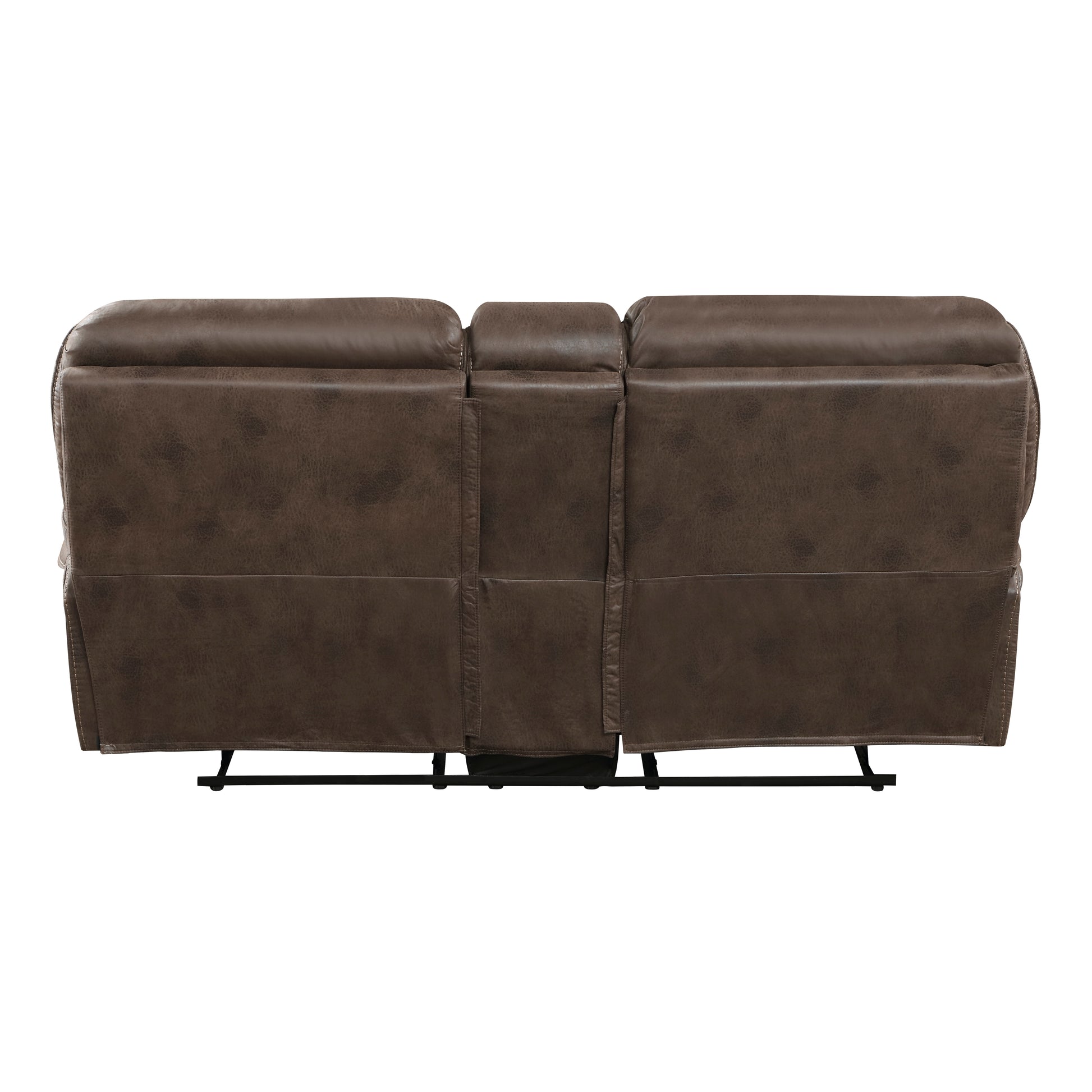 Plush Modern Living Room Sofa Set 2Pc Reclining Sofa And Loveseat Brown Microfiber Upholstery Solid Wood Frame Furniture Brown Microfiber Wood Primary Living Space Modern Plywood,Solid Wood 5 Seat