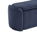 Coolmore Storage Ottoman,Bedroom End Bench,Upholstered Fabric Storage Ottoman With Safety Hinge, Entryway Padded Footstool, Ottoman Bench For Living Room & Bedroom Navy Navy Foam Velvet