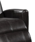 Modern Electric Leather Recliner Chair With Gentle Lower Lumbar Massager For Living Room Home Theater Bedroom Black 1Pc Black Wood Primary Living Space Contemporary,Modern Leather