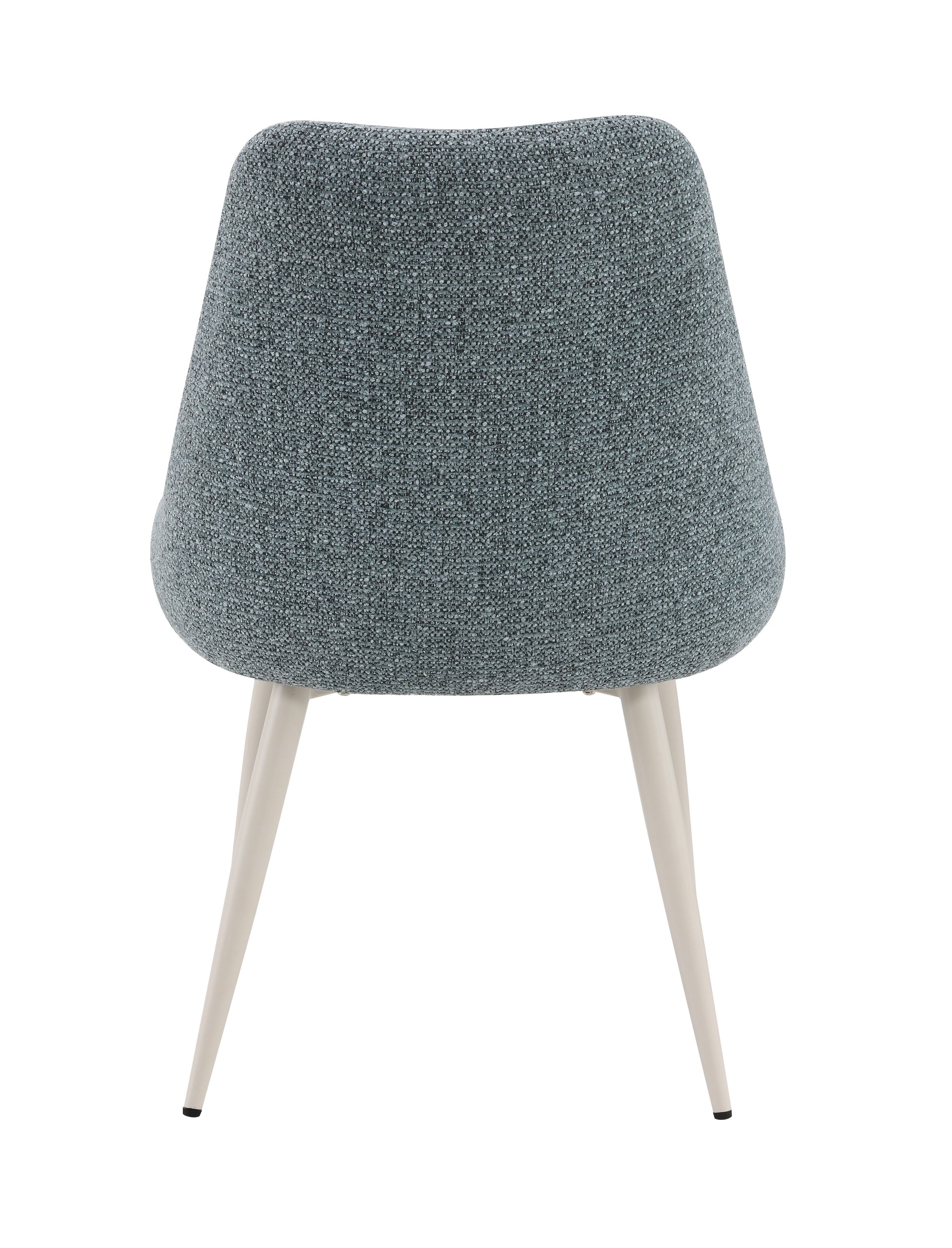 Laela Light Blue Boucle & Bone White Table Side Chair Light Blue Synthetic Wood