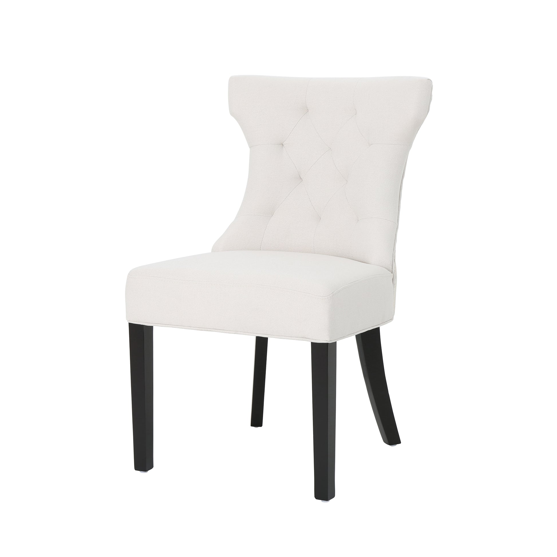 Dining Chair White Blue Fabric