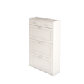 2408 White Solid Wood Shoe Cabinet, Three Layers, Flip Bucket Shoe Storage Cabinet, Simple And Generous For A Variety Of Home Styles White Mdf
