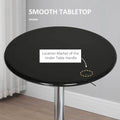 Homcom Round Bar Table With Metal Base, Adjustable Counter Height Pub Table, 29.5
