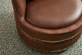 Swivel Chair, 360 Swivel Accent Chair, Barrel Chair For Living Room Bedroom Brown Fabric
