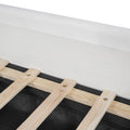 Twin Size Upholstered Daybed With Bear Shaped Headboard, Hydraulic System Andmesh Fence, White White Velvet