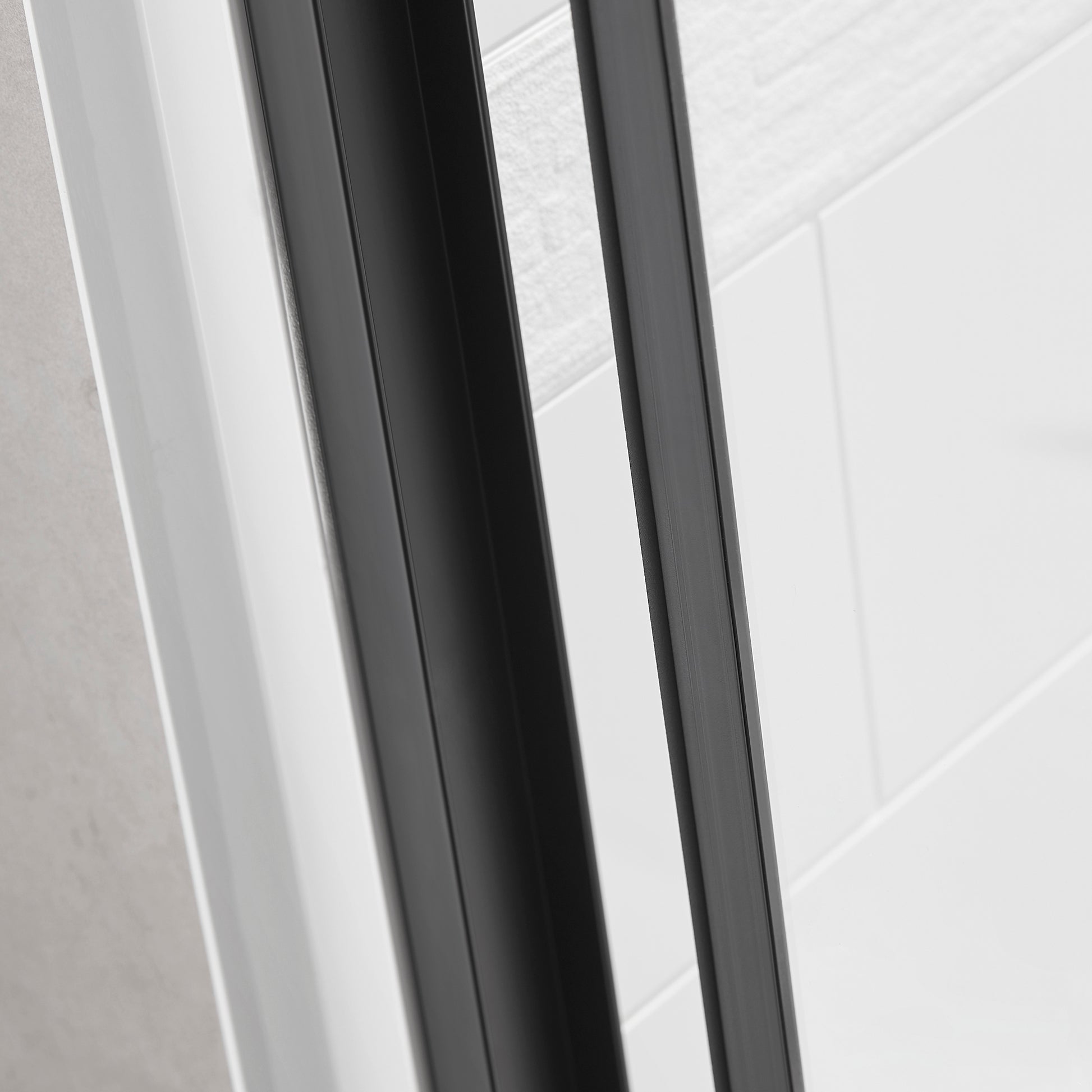 60"W X 60"H Bathtub Glass Sliding Shower Tub Door, 1 4 In. Clear Glass, Framed Bypass Double Sliding Tub Glass Door, Matte Black Finish Matte Black Bathroom American Design Glass Metal