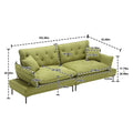 United Linen Sofaaccent Sofa Seat Sofa With Metal Feet Olive Linen 3 Seat