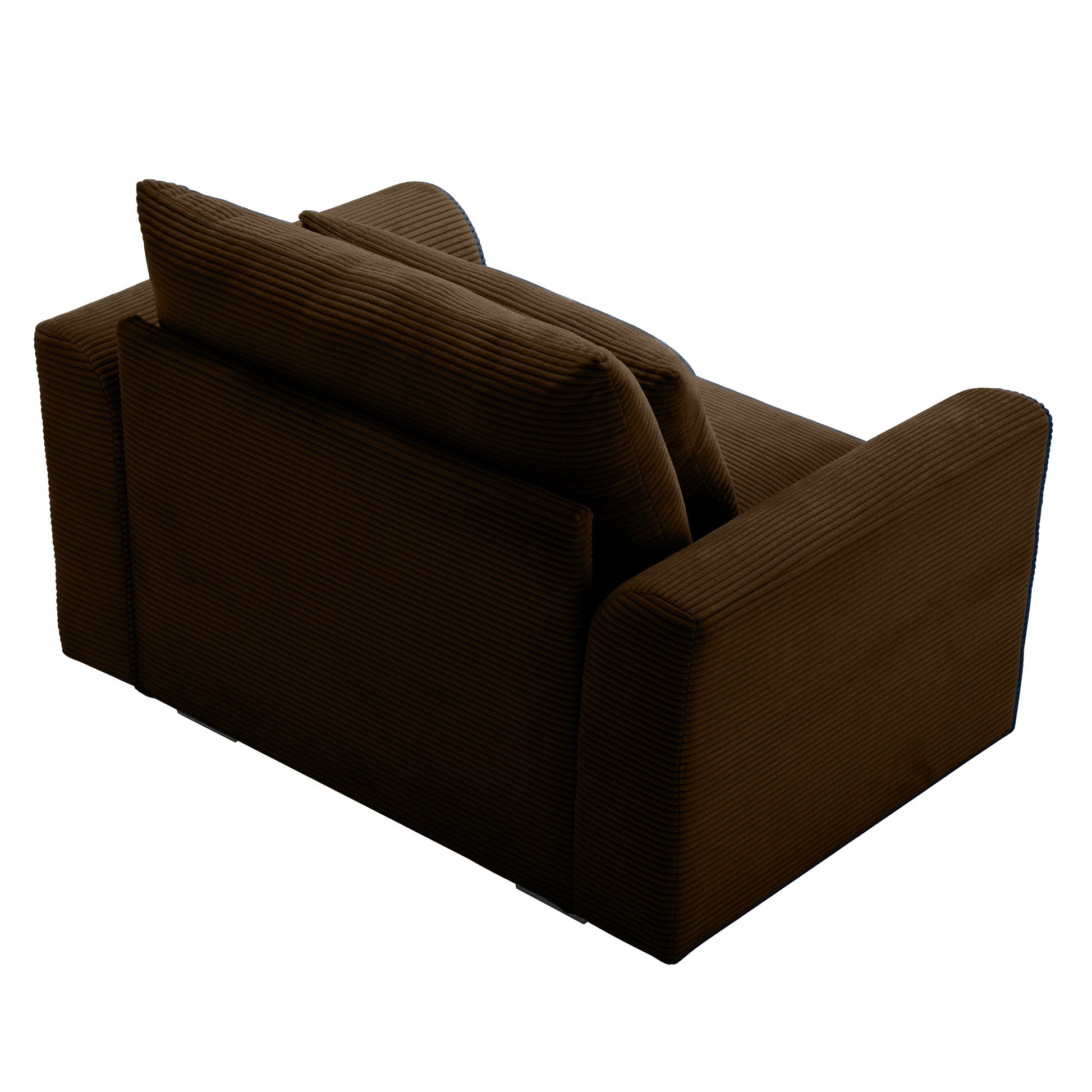 Brown Corduroy Deep Seat Single Sofa Accent Chair,Deep Seat Couch With Waist Pillow For Living Room Apartment Office Brown Corduroy 1 Seat