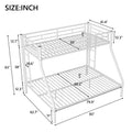 Twin Xl Over Queen Metal Bunk Bed With Ladder And Guardrails, White Expected Arrival Time: 9.7 Box Spring Not Required Twin Xl White Metal Metal