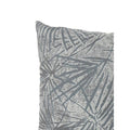 Contemporary Style Palm Leaves Designed Set Of 2 Throw Pillows, Gray Gray Polyester