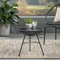 Nusa Side Table Black Tempered Glass