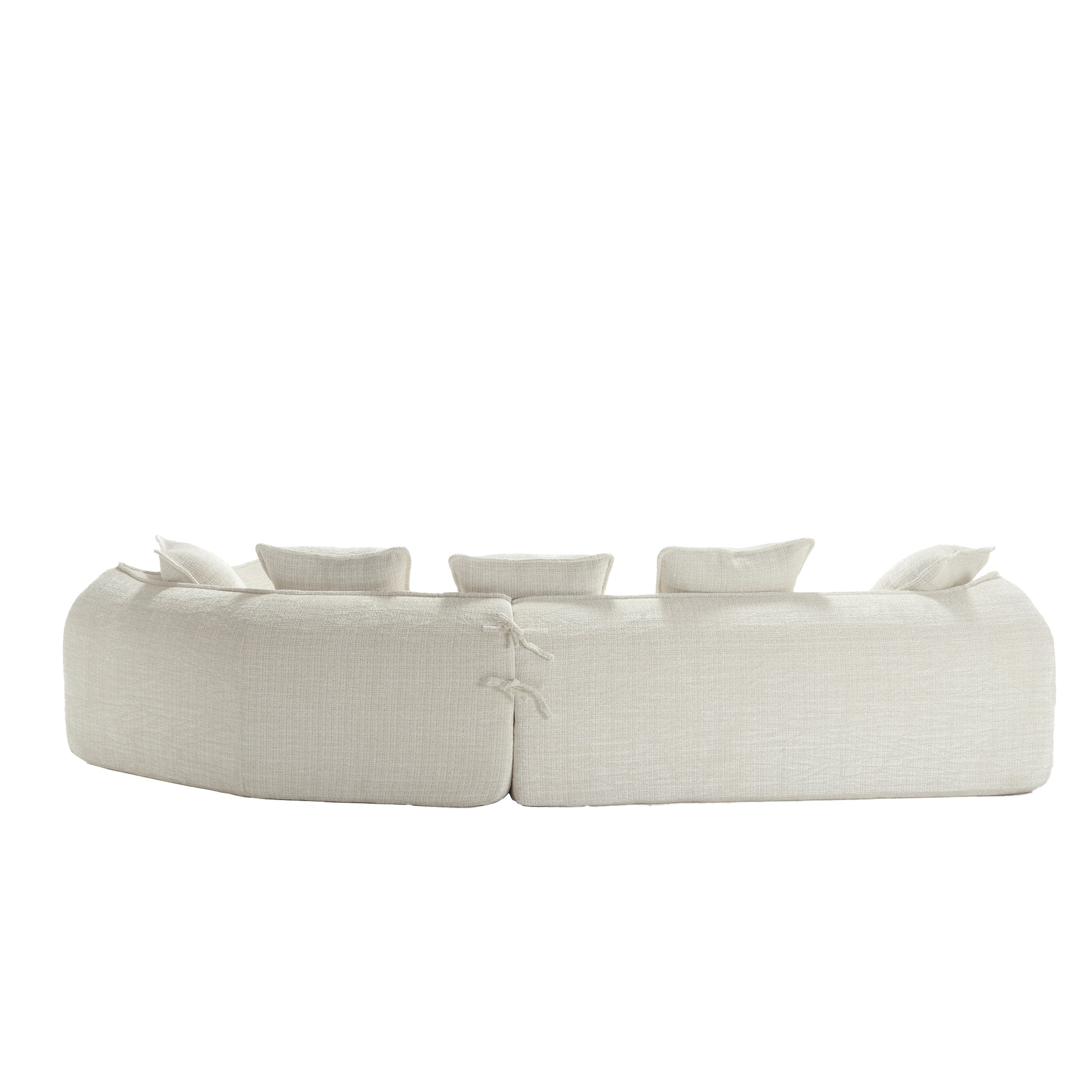 Modular Sectional Sofa, U Shaped Couch With Sofa For Five & Pillows, Modern Minimalist Chenille Fabric Large Comfy Cloud Sofas, Living Room Furniture Sets Beige Chenille 5 Seat