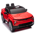 24V Kids Ride On Car W Parents Control,Licensed Chevrolet Silverado,Four Wheel Suspension,Led Lights,Bluetooth,Music,Usb,Mp3,Power Display,Speeds 2.49 3.73Mph For Kids Aged 37 95 Months. Red Plastic