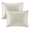 3 Piece Quilt Set Cream Full Queen Full Cream Cotton