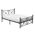 Black Finish Metal Frame 1Pc Full Platform Bed Modern Traditional Bedroom Furniture Box Spring Not Required Full Black Metal Bedroom Metal