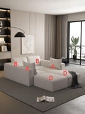 104.32*74.8 Modular Sectional Sofa Sleeper Couch, Sectional Sofa With Chaise And Ottoman, Convertible U Shaped Modular Sofa Set. Compressed Sponge, White. Combo 2A 2B 2D White Primary Living Space Soft Minimalist,Modern Foam Spring 6 Seat