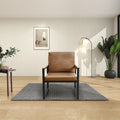Lounge, Living Room, Office Or The Reception Area Leathaire Accent Arm Chair With Extra Thick Padded Backrest And Seat Cushion Sofa Chairs,Non Slip Adsorption Feet,Sturdy Metal Frame,Light Tan Camel Tech Cloth