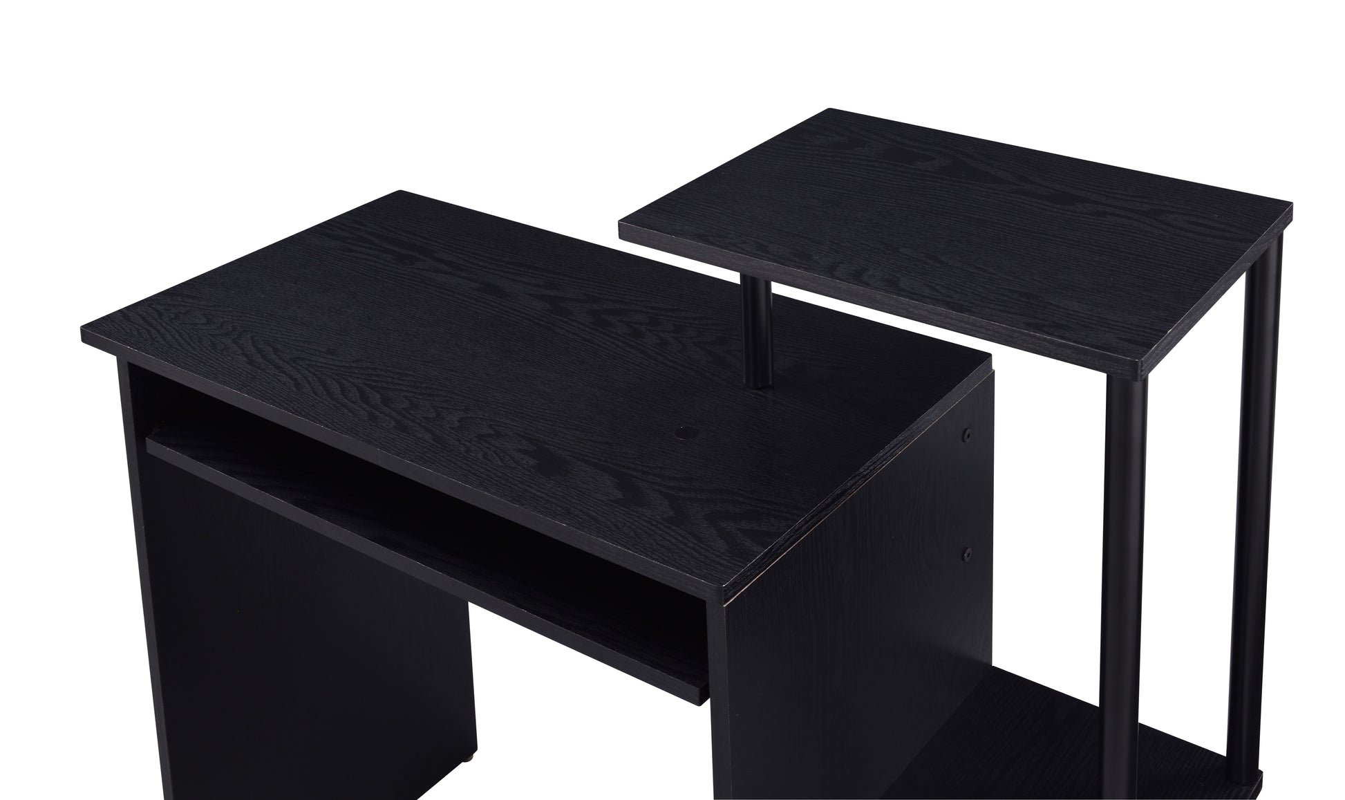 Lyphre Black Finish Computer Desk Black Metal,Synthetic Wood