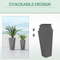 Outsunny Set Of 3 Tall Planters, 28.75