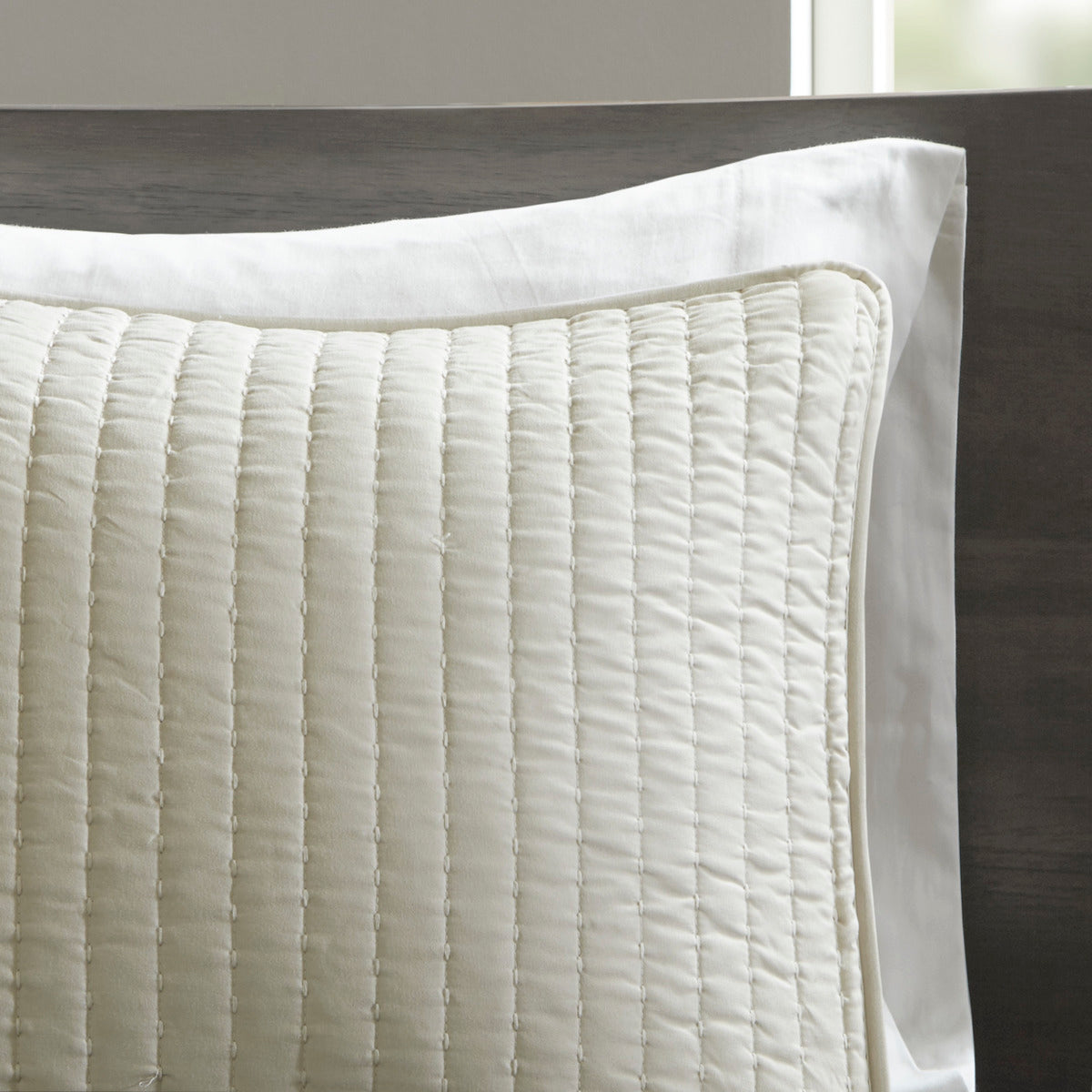 3 Piece Quilt Set Cream King Cal King King Cream Cotton