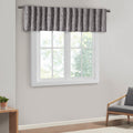 Faux Silk Embroidered Window Valance Grey 50X18