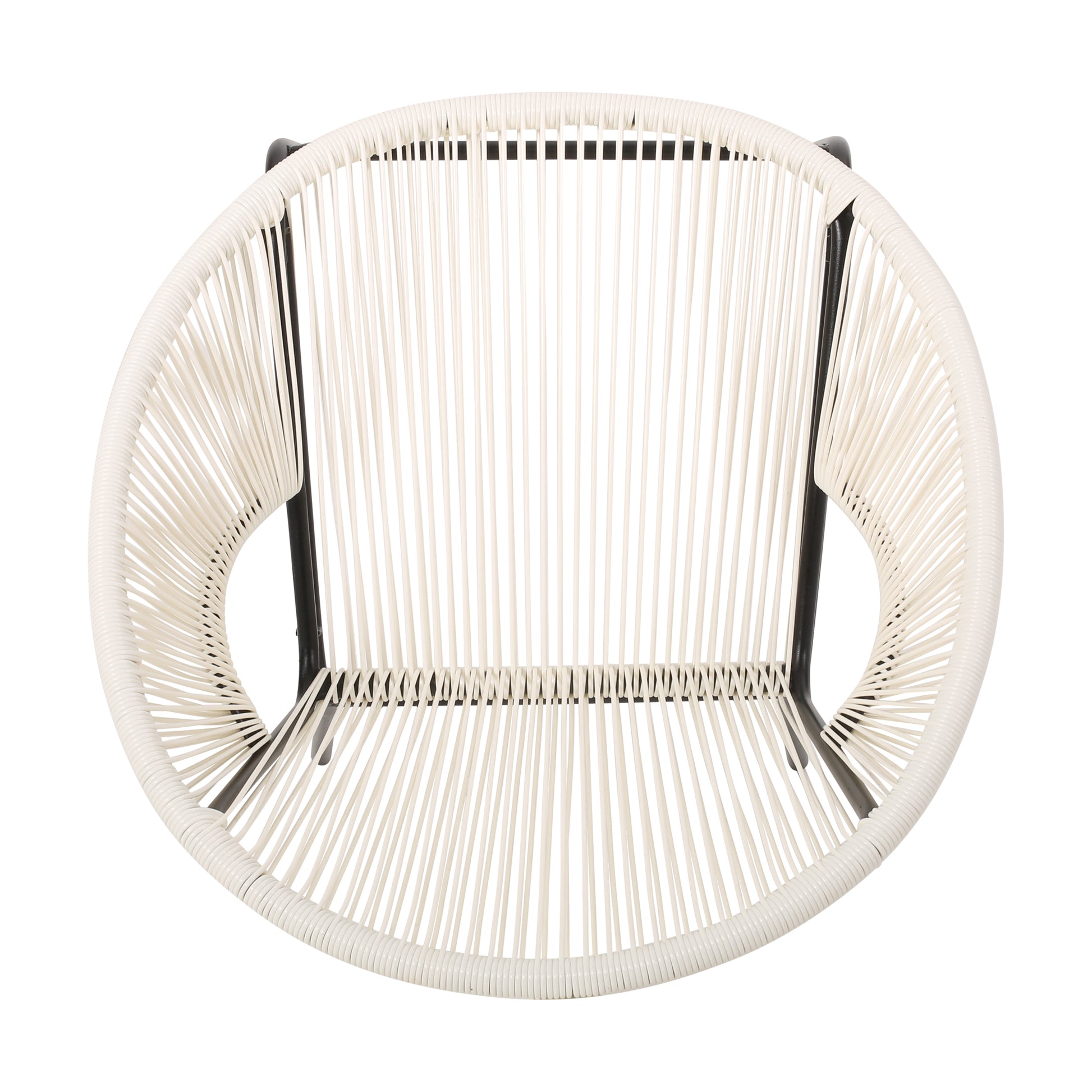 Nusa Chair Set Of 2 White Pe Rattan Iron