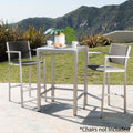 Cape Coralglass Top Bartable Grey Aluminium