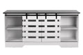 Farmhouse Tv Stand For Televisions Up To 65 Inches White White Primary Living Space 65 Inches 60 69 Inches Farmhouse 65 Inches Mdf Metal