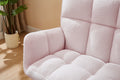 Modern Single Sofa Armchair With High Backrest Comfy Reading Chair For Small Spaces Living Room Bedroom Apartment Color:Pink Pink Teddy