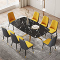 Large Modern Minimalist Rectangular Dining Table With 0.39 