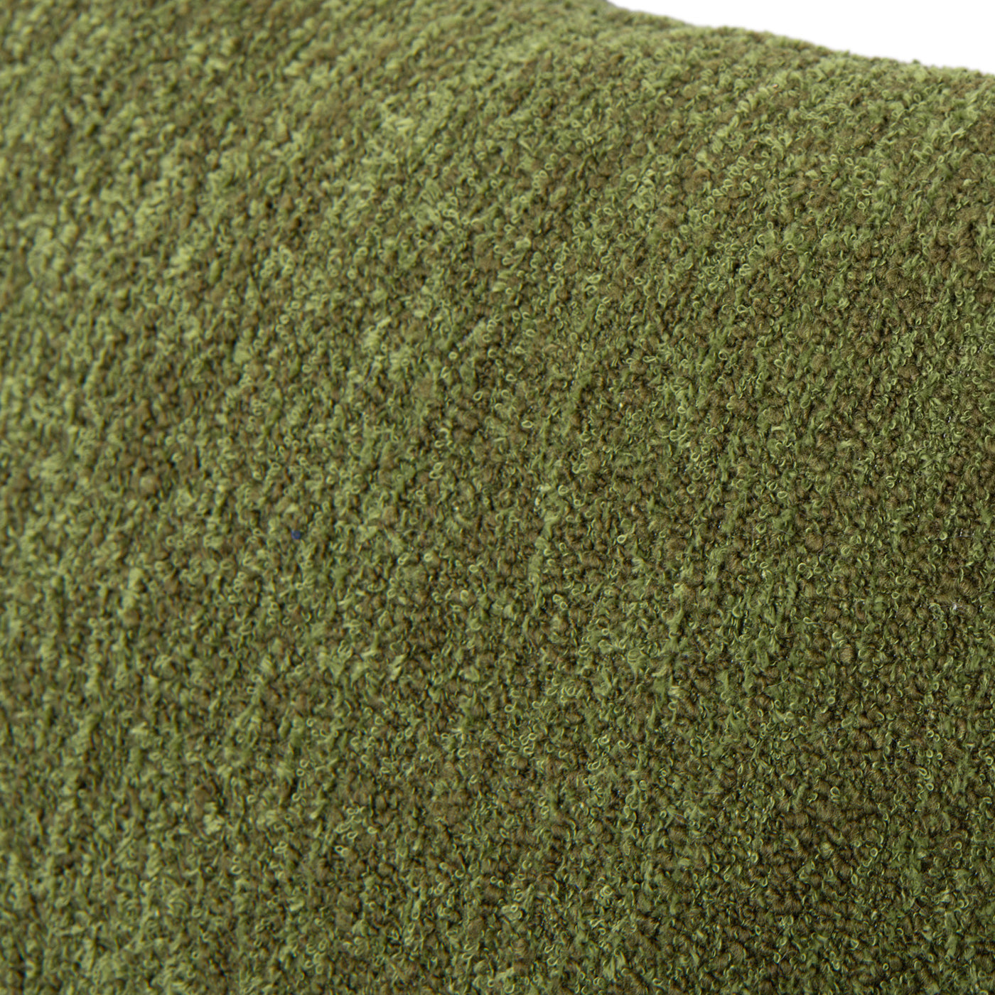 Astrid 20" Square Accent Throw Pillow Cover With Feather Insert, Moss Green Boucle Green Polyester Boucle