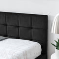 Full Size Upholstered Tufted Bed Frame, Sofa Bed Frame With Comfortable Backrest And Armrests, Full Size Bed For Bedroom, Living Room,Velvet, Black 80.5''*59''*30.5'' Box Spring Not Required Full