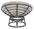 Francis Outdoor Moon Chair With Light Grey Cushion Light Grey Solid Surface
