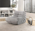 Luxury Accent Chair Button Tufted Detail Gray Microfiber Comfy Chair Living Room Furniture 1Pc Gray Primary Living Space Contemporary,Modern Microfiber