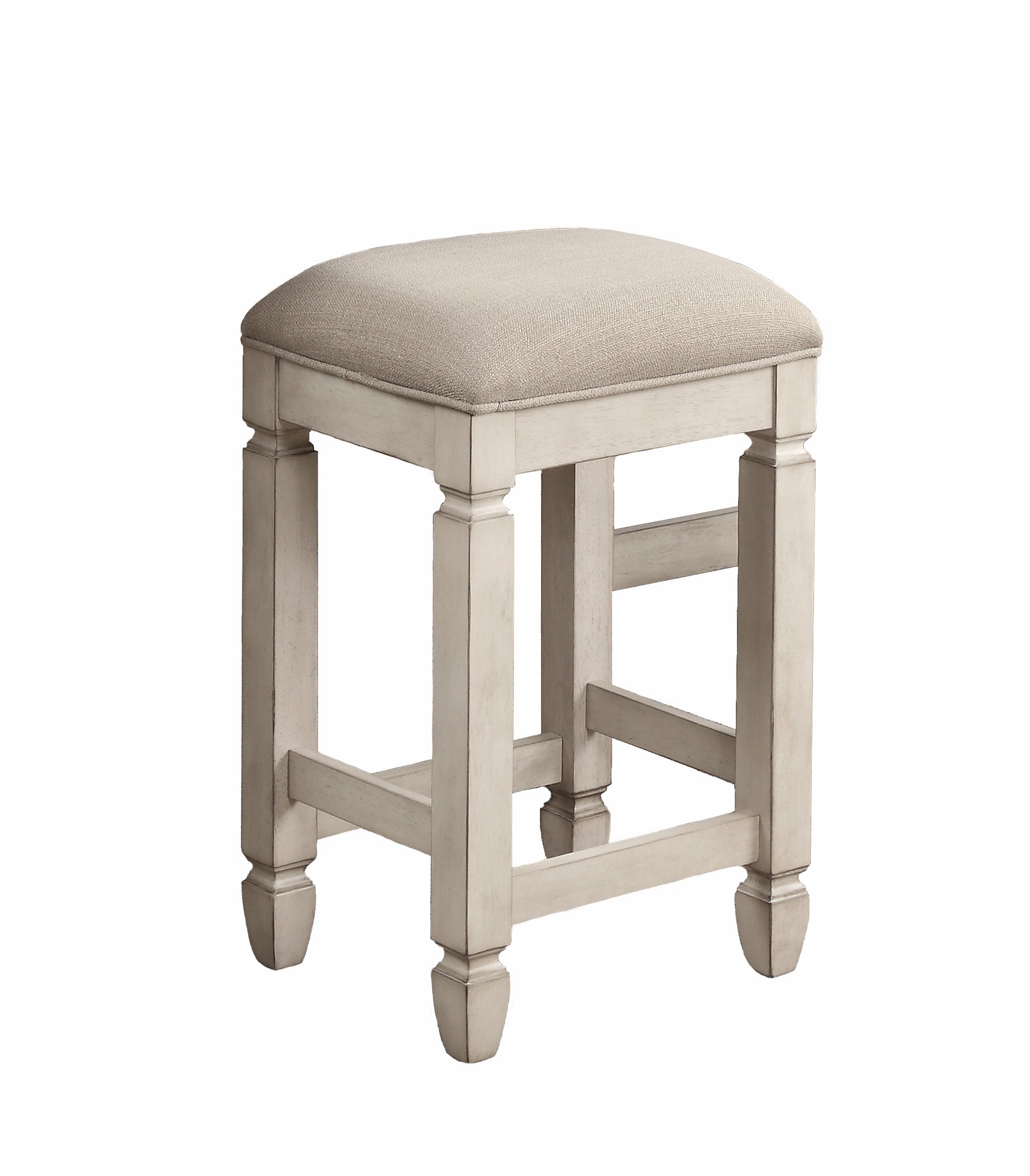 Drop Leaf Table W 4 Stools Antique White Solid Wood Mdf