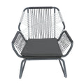 Idaho 3Pc Chat Set Gray Woven Rope