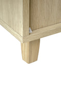 4 Door Cabinet With 4 Shelves With 4 Adjustable Inner Shelves, Storage Cabinet Natural Mdf