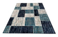 Jersey Area Rugs, Carpets For Livingroom, 7X10 Area Rugs ,3003 Blue Rectangle 8&10 Blue Contemporary Abstract Polypropylene