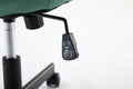 Armless Office Desk Chair With Wheels: Pu Leather Cross Legged Wide Chair,Comfortable Adjustable Swivel Computer Task Chairs For Home,Office,Make Up,Small Space,Bed Room Green Antique Fiber Foam And Polyester Fiber Pad Pvc