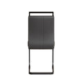 Modern Dining Chairs,Pu Faux Leather High Back Upholstered Side Chair With C Shaped Tube. Black Metal Legs For Dining Room Kitchen Vanity Patio Club Guest Office Chair Set Of 2 Grey Pu Grey Foam Pu