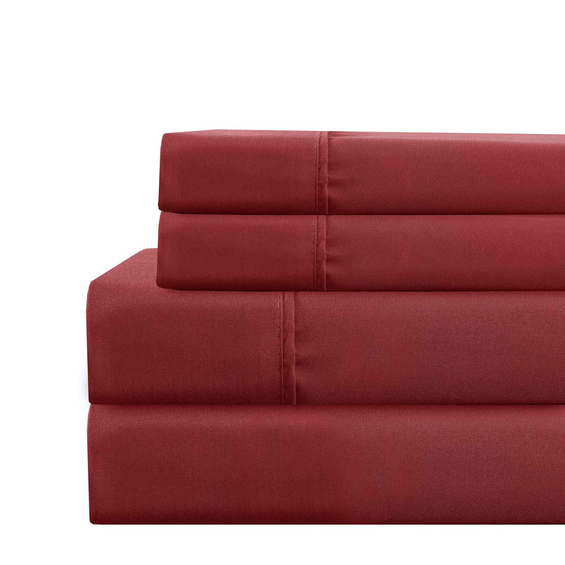 Lanester 4 Piece Deep Pocket Full Size Sheet Set The Urban Port, Red Red Microfiber