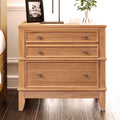 Hazel 3 Drawer Hazel 3 Drawer Side Table For Living Room, Hallway, Entryway Old Sku:Wf315640Aad Natural Solid Wood
