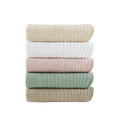 Oversized Quilted Throw With Soped Edges White 60X72
